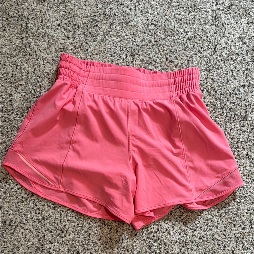 lululemon athletica Bright Pink Athletic Shorts worn once!